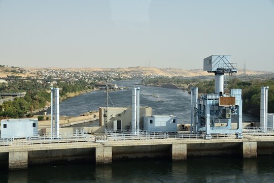  Aswan Wielka Tama Asuańska - Asuan -  Egipt -  Jezioro Nasera i okolice