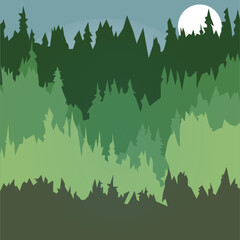 illustration of a green forest background