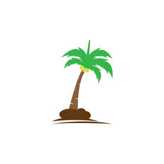 coconut tree icon logo vector design template