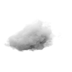 single white cloud with transparent background