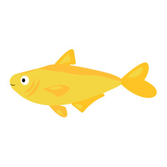 Сhildren's illustration fish cute, cartoon style