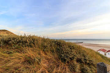 beach of dishoek zeeland netherlands on saturday