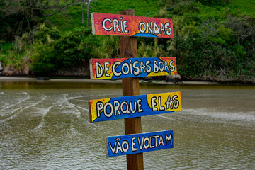 colorful board on the beach about create waves. Florianopolis - SC - Brazil