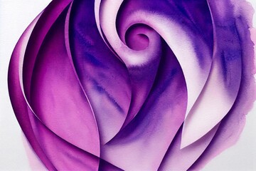 Abstract purple watercolor on white background.The color splashing on the paper.It is a hand drawn.