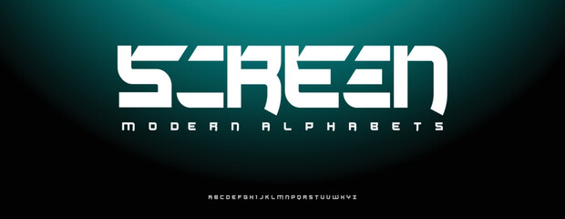  Sports minimal tech font letter set. Luxury vector typeface for company. Modern gaming fonts logo design.