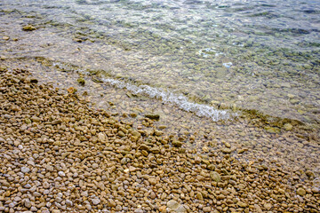 seascape with clouds on the Adriatic Sea, early autumn, calm sea, late afternoon, Mediterranean