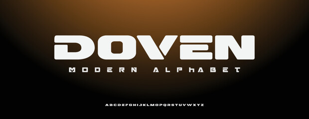 DOVEN  Elegant alphabet letters font and number. Classic Lettering Minimal Fashion Designs. Typography modern serif fonts decorative vintage design concept. vector illustration