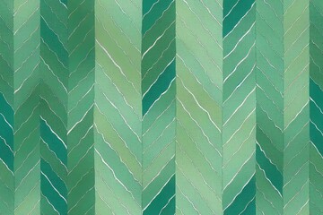 Space dyed chevron washed out linen texture background. Summer coastal living style decor fabric effect. Teal cream painterly zig zag ikat. Seamless woven pattern for shabby chic wedding. - obrazy, fototapety, plakaty