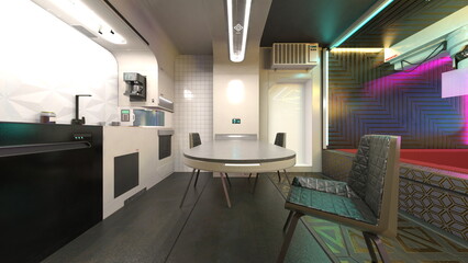 夜景が見えるワンルーム