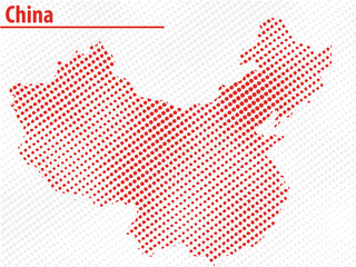Obraz premium China map illustration vector detailed China map with region names.