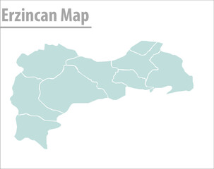 erzincan map illustration vector city of turkey