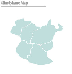 gümüşhane map turkey vector illustration