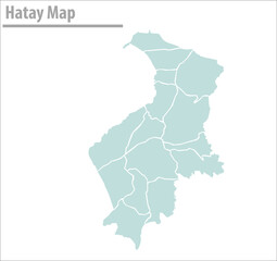 hatay map illustration vector city of turkey
