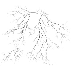 Strokes of cloud-to-ground lightning strike, Lightning between clouds and ground
