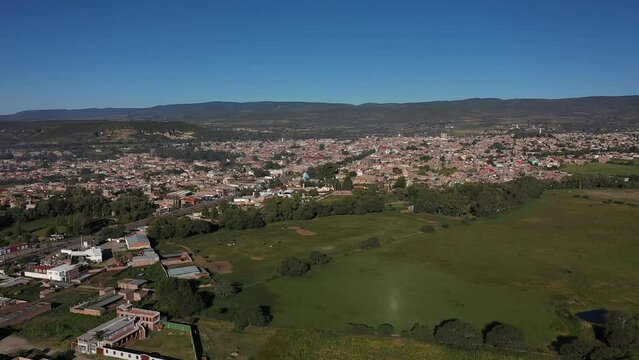 Poblado panoramico Nochistlan Zacatecas Mexico 
