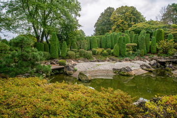 Fototapeta na wymiar Amazing view on Japanese garden in Bonn
