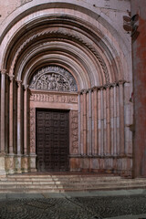 Fototapeta na wymiar parma cathedral -medieval architecture in Gothic style