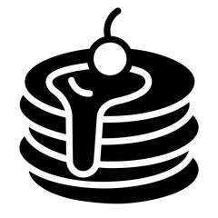 Pancake, pancakes, crepe icon