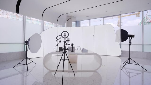 modern hall for live webcast in company