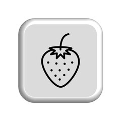 Strawberry icon 3D design template