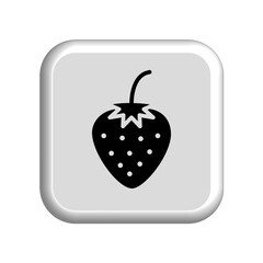 Strawberry icon 3D design template