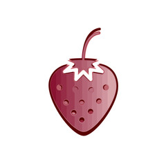 Strawberry icon 3D design template