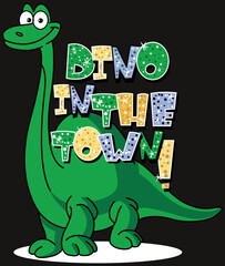 Obraz premium dinosaur t-shirt design for kids, dinosaur vector illustration