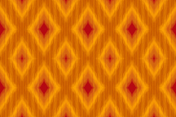 Ikat ethnic seamless pattern decoration design. Aztec fabric carpet boho mandalas textile home decor wallpaper. Tribal native motif ornaments traditional embroidery vector background 