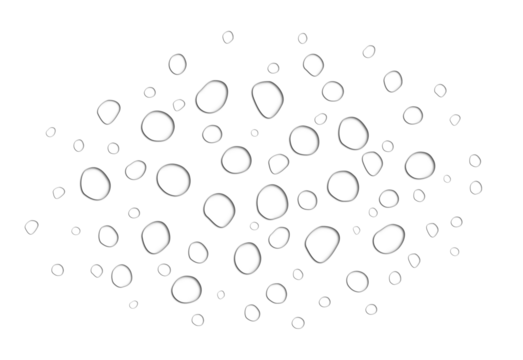 水滴_歪んだ形状・いびつな形｜雨粒_液体_水分_汗_しずくのイメージ（背景透過png／合成用素材）