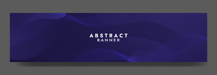Fototapeta premium Abstract Blue Fluid Banner Template. Modern background design. gradient color. Dynamic Waves. Liquid shapes composition. Fit for banners