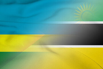 Rwanda and Mozambique official flag international relations MOZ RWA