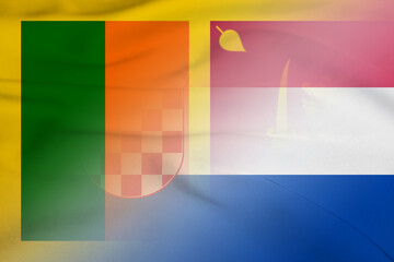 Sri Lanka and Croatia political flag transborder contract HRV LKA