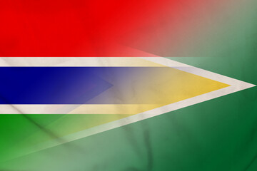 Gambia and Guyana political flag transborder negotiation GUY GMB