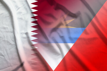 Qatar and Antigua and Barbuda official flag international negotiation ATG QAT