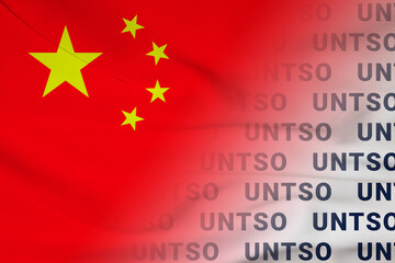 China flag UNTSO symbol union