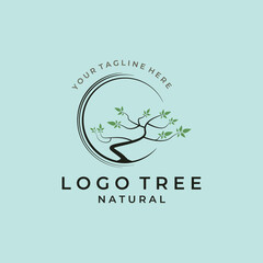 tree vintage vector logo symbol illustration design
