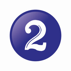 Classic Number 2 Logo Design With Circle