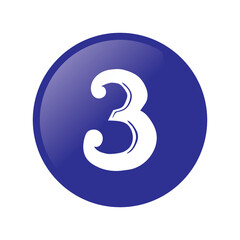 Classic Number 3 Logo Design With Circle