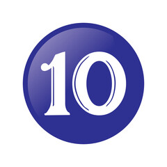 Classic Number 10 Logo Design With Circle