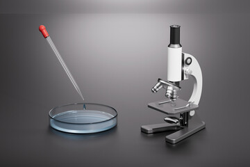 3d rendering microscope title picture