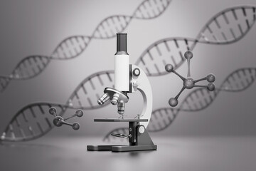 3d rendering microscope title picture