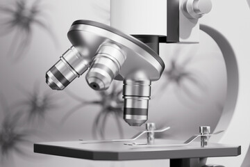 3d rendering microscope title picture
