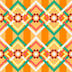 Abstract seamless Aztec Pattern for website, corporate style, party invitation, wallpaper. Boho-chic fashion texture. Abstract geometric ornament. Vector illustration.
