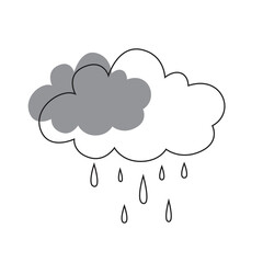 cloud with rain drops art