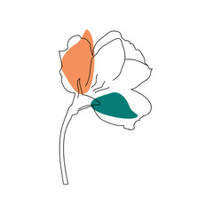 Flower Line art vector design
