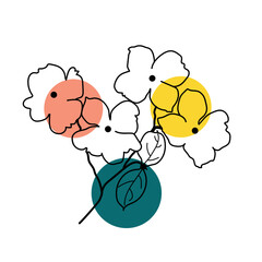 Flower Line art vector design