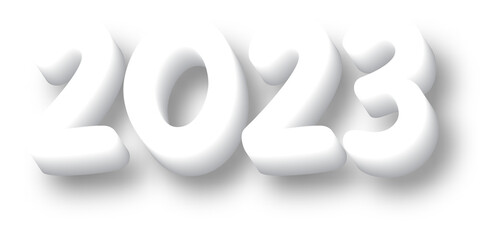 2023 happy new year. 2023 PNG Transparent Images. minimal 3d style. PNG. greeting card.