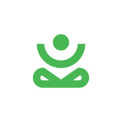 People logo design in meditation concept or goya logo design