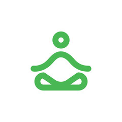 People logo design in meditation concept or goya logo design