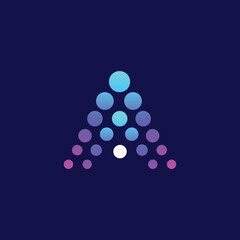 Abstract triangle logo design. Triangle logo design